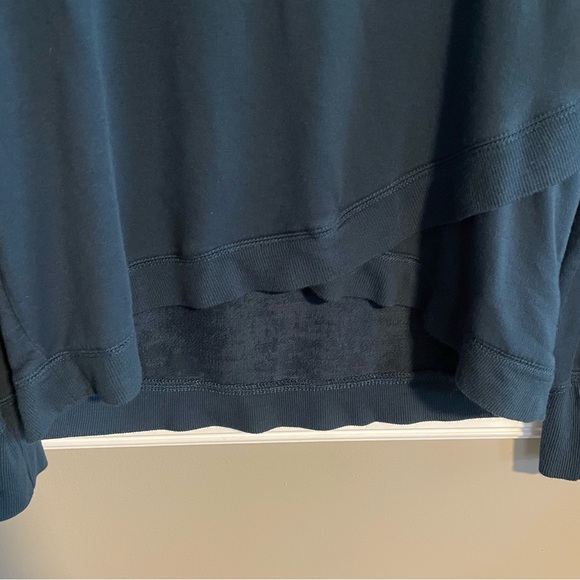 ⭐️4 for $10⭐️Faux Wrap Navy Athletic Shirt. - Picture 8 of 9